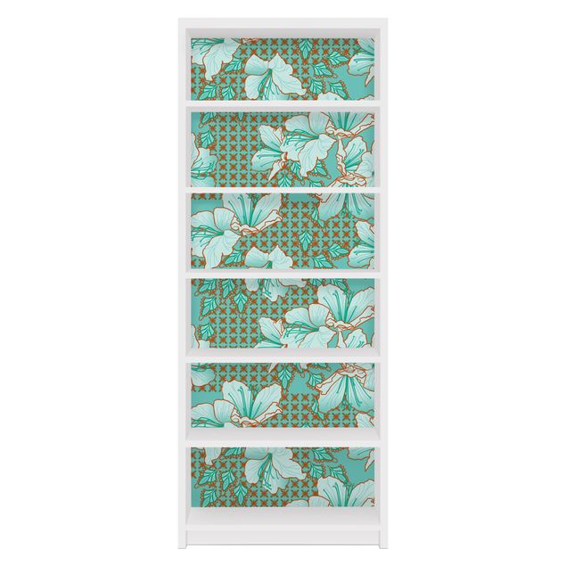 Självhäftande folier mosaik Oriental Flower Pattern