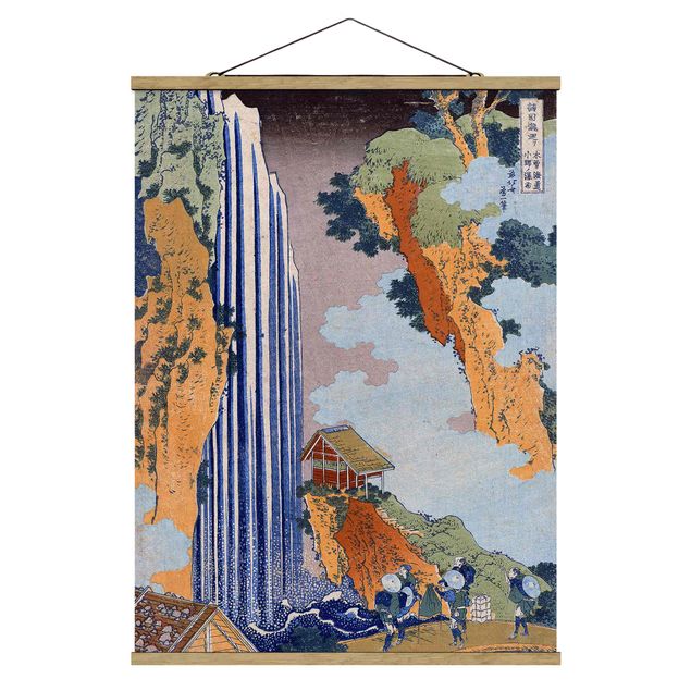 Tavlor bergen Katsushika Hokusai - Ono Waterfall on the Kisokaidô