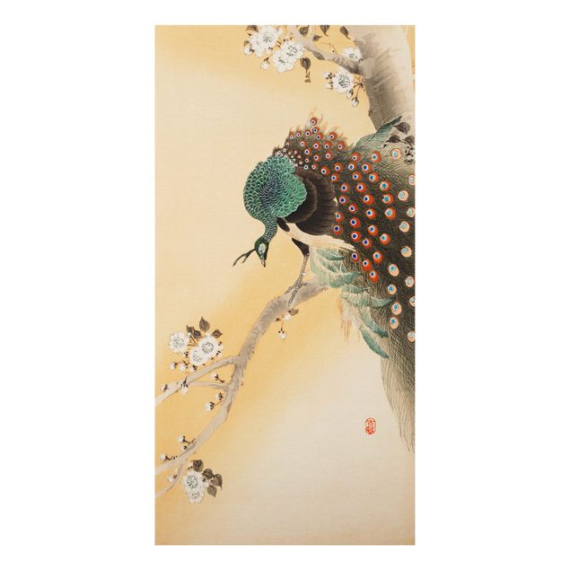 Tavlor retro Vintage Illustration Asian Peacock II