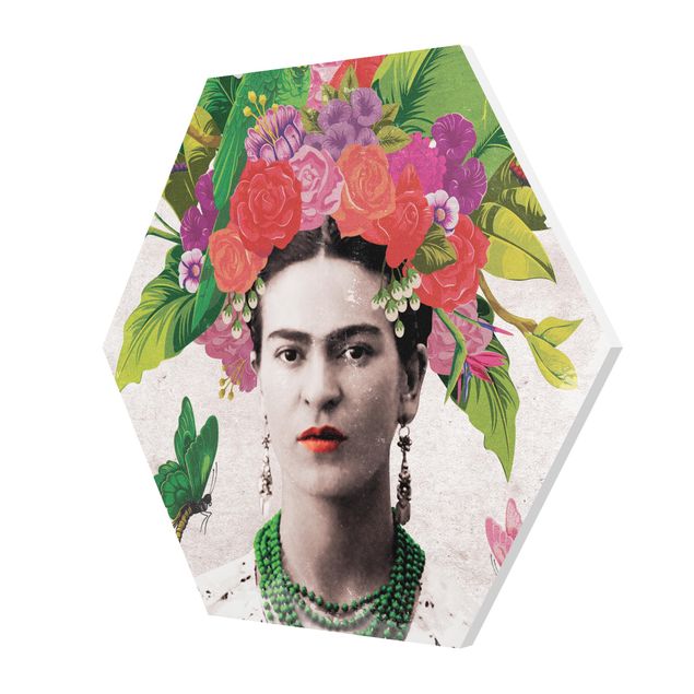 Tavlor konstutskrifter Frida Kahlo - Flower Portrait
