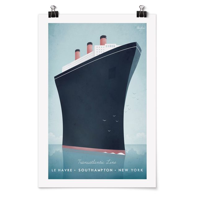 Tavlor hav Travel Poster - Cruise Ship