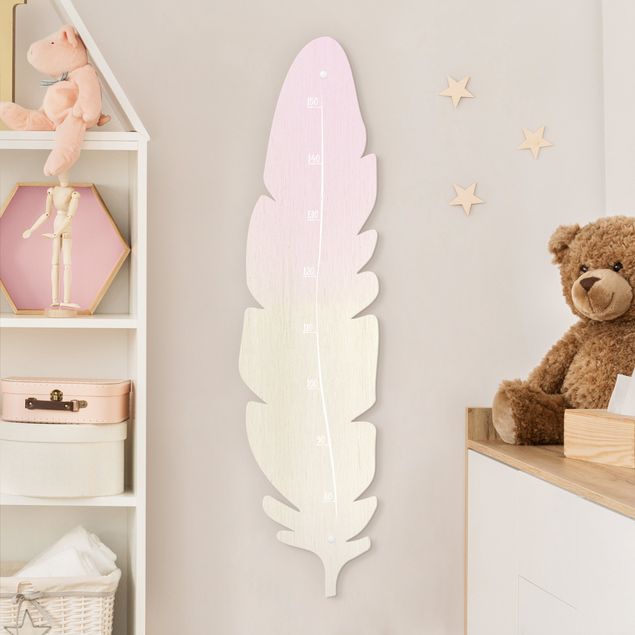 Kindermesslatten Holz Feather Pink