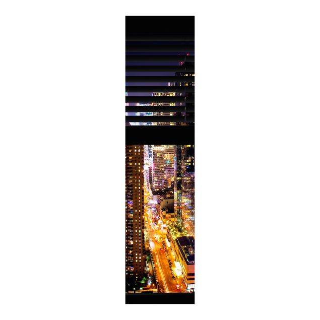 Panelgardiner arkitektur och skyline Window View Blinds - Manhattan at night