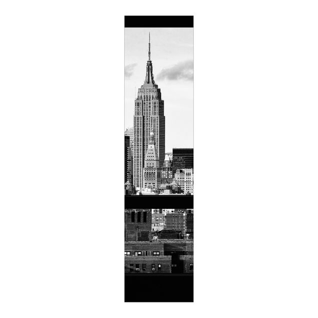 Panelgardiner arkitektur och skyline Windows Overlooking New York Skyline Black And White