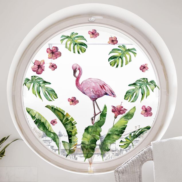 Kök dekoration Jungle Flamingo Leaves Set
