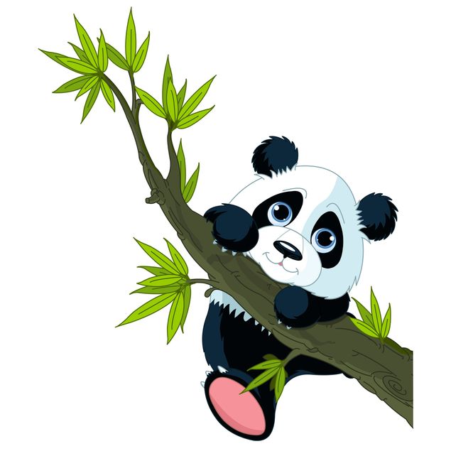 Fönsterdekaler djur Climbing Panda