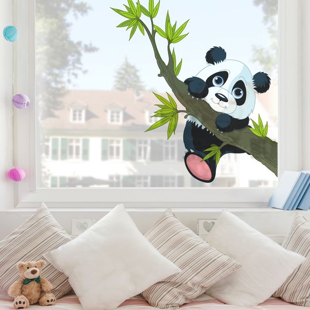 Fönsterdekaler blommor  Climbing Panda
