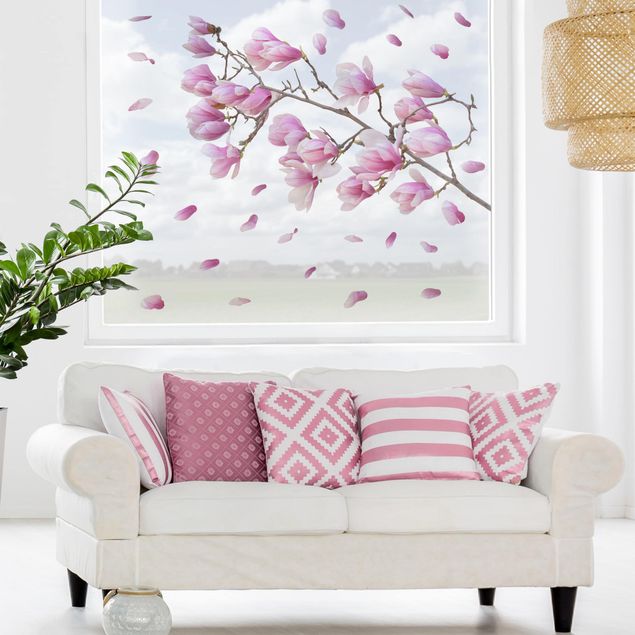Fönsterdekaler blommor  Magnolia Branch Set