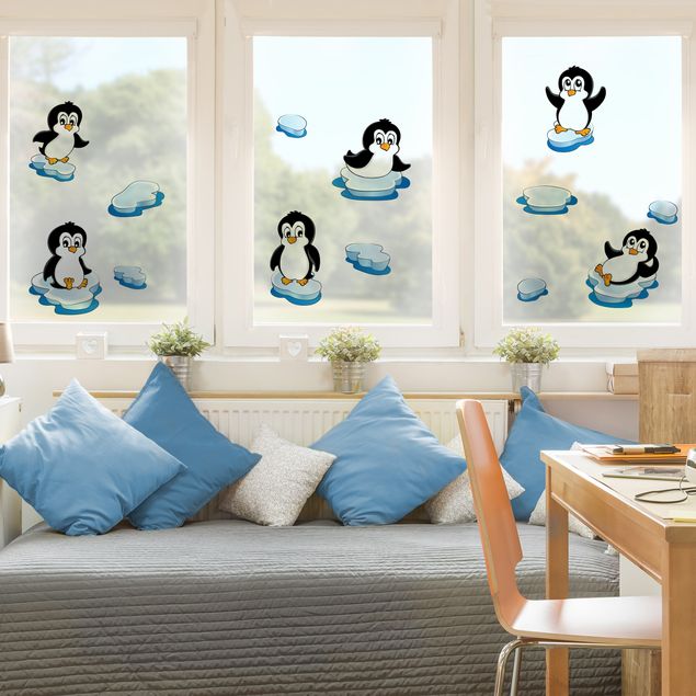 Fönsterdekaler djur Penguin Set