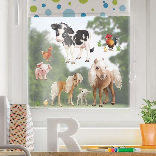 Fönsterdekaler djur Farm Animals Mega Set