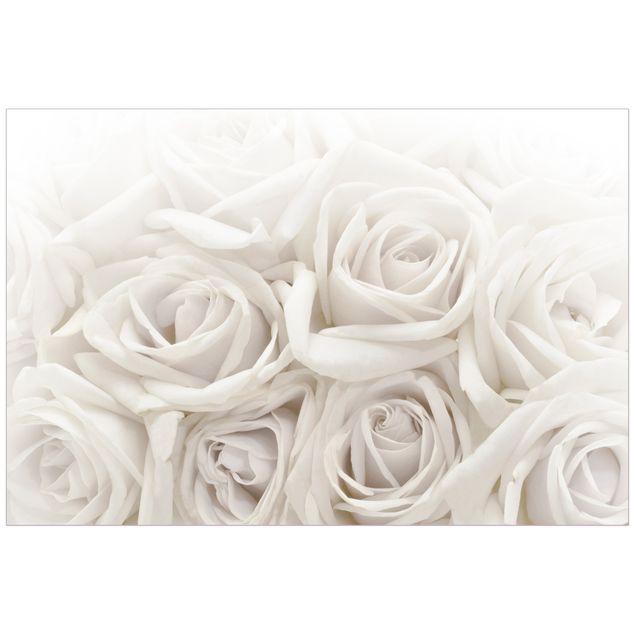 Fönsterdekaler blommor  White Roses