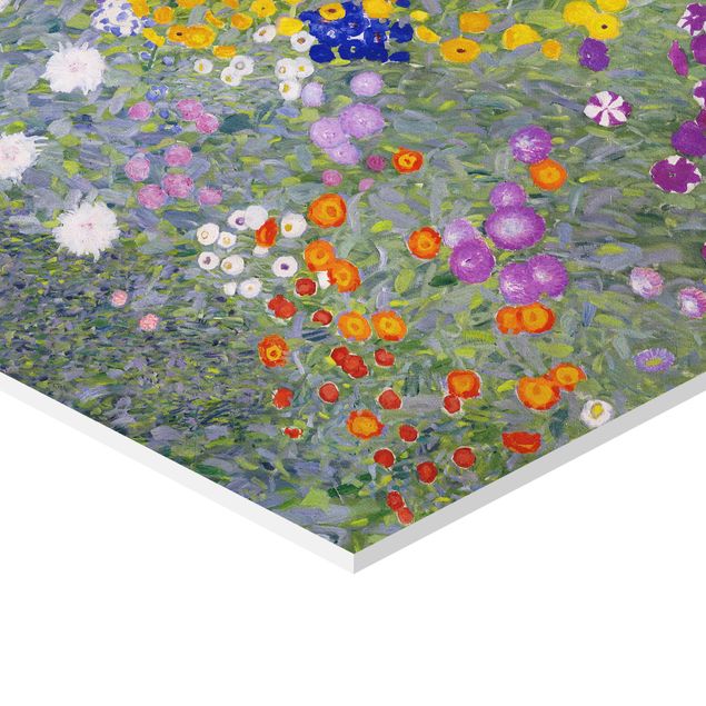 Tavlor lila Gustav Klimt - Cottage Garden