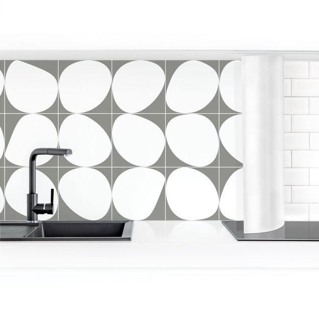 väggplatta kök Oval Tiles - Dark Grey
