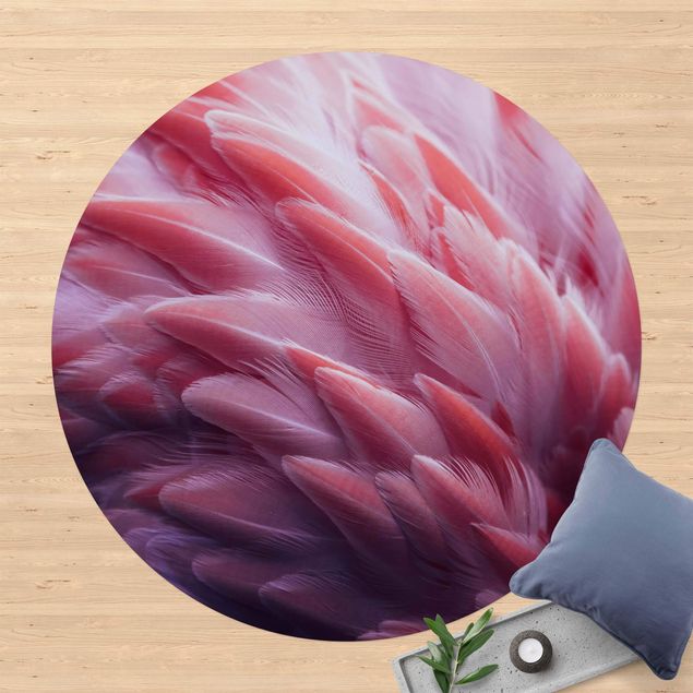 stor utomhusmatta Flamingo Feathers Close-Up