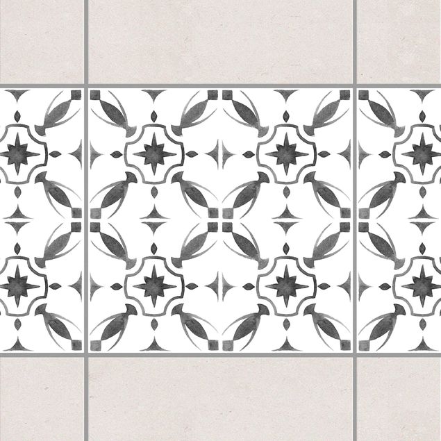 Kök dekoration Gray White Pattern Series No.1