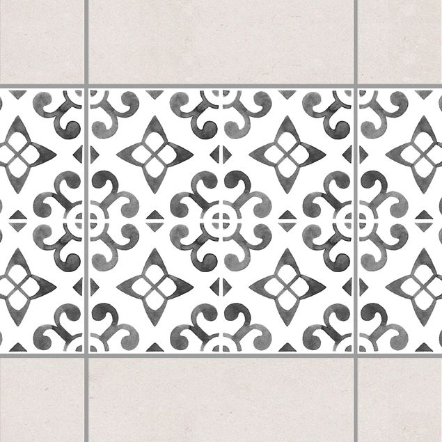 Kök dekoration Gray White Pattern Series No.5