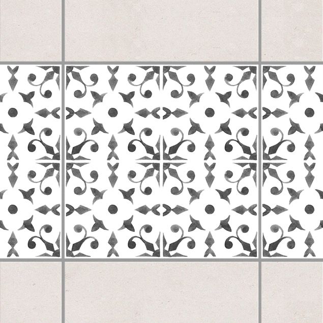 Kök dekoration Gray White Pattern Series No.6