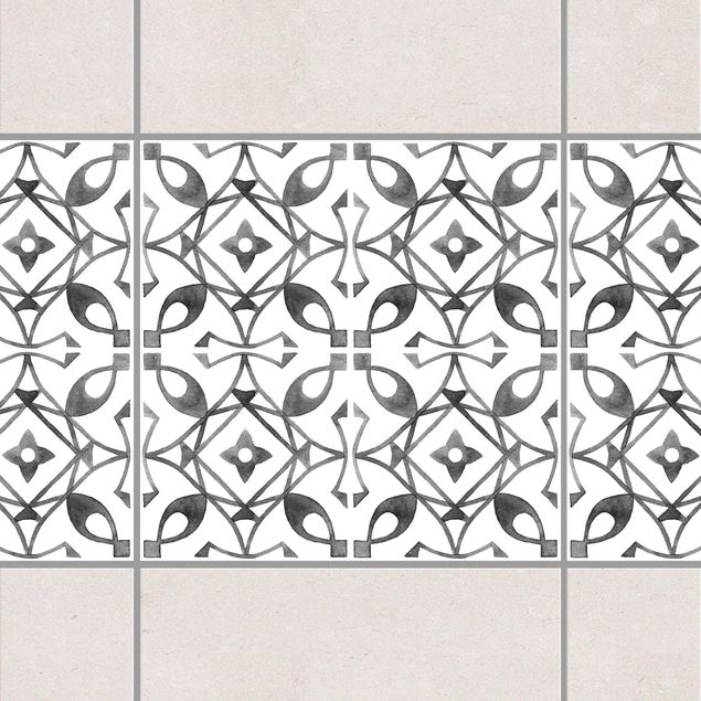 Kök dekoration Gray White Pattern Series No.8