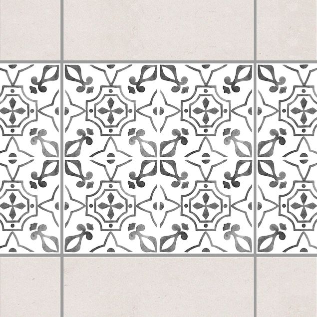 Kök dekoration Gray White Pattern Series No.9