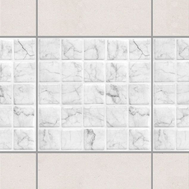Kök dekoration Mosaic Tile Marble Look Bianco Carrara
