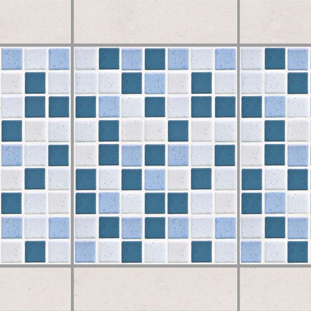 Kök dekoration Mosaic Tiles Blue Gray