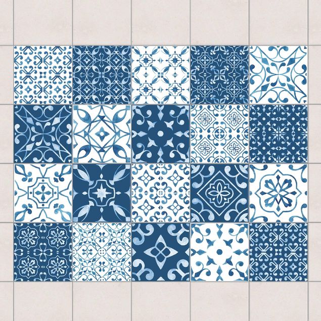 Kök dekoration Multicolour Pattern Blue White