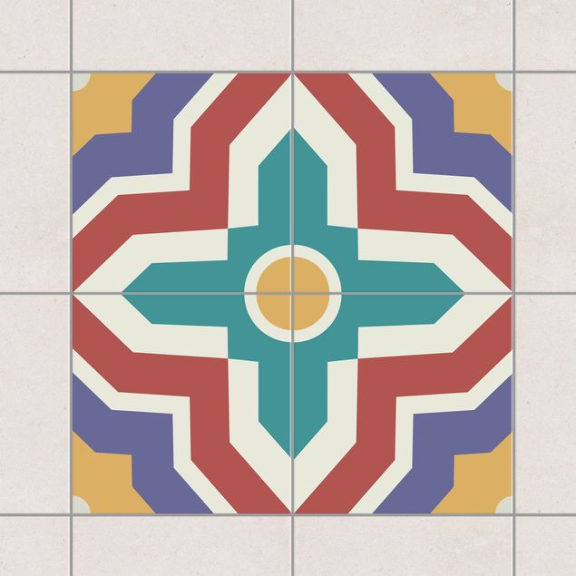 Kök dekoration 4 Moroccan tiles crisscross