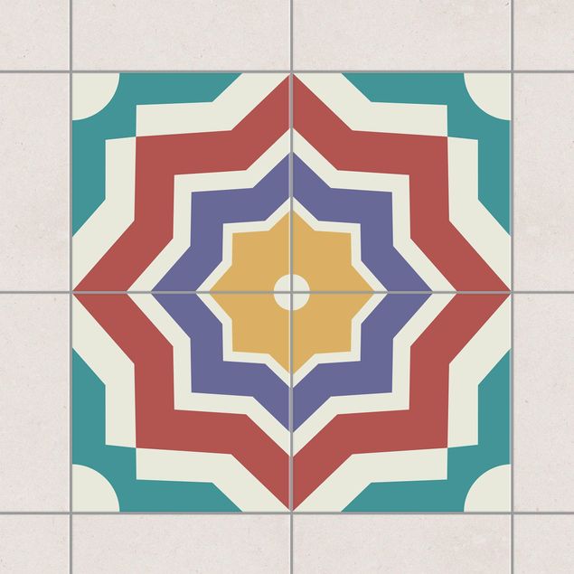Kök dekoration 4 Moroccan tiles star pattern