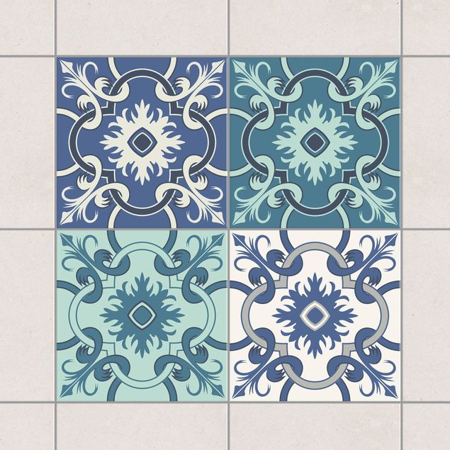Kök dekoration 4 Spanish tiles turquoise