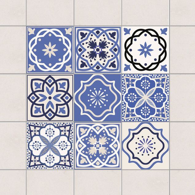Kakel klistermärken färgglada 9 Portuguese tiles