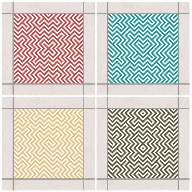 Kök dekoration Geometric Design Colour Set
