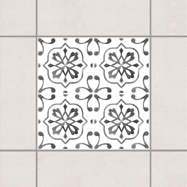 Kök dekoration Gray White Pattern Series No.4