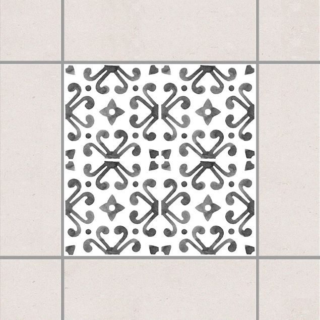 Kök dekoration Gray White Pattern Series No.7