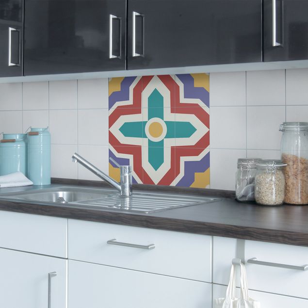Kakel klistermärken Tile Sticker Set - Moroccan tiles cross ornament