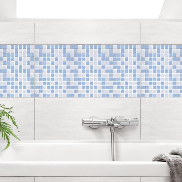 Kakel klistermärken mönster Mosaic Tiles Light Blue