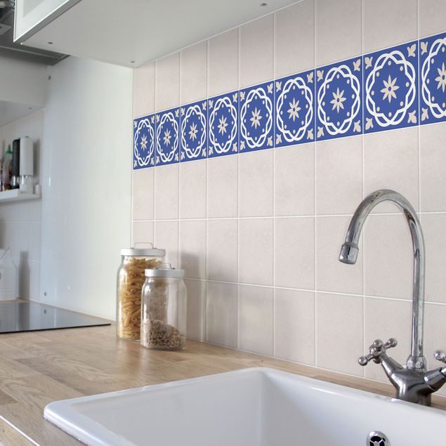 Kakel klistermärken färgglada Portuguese tile blue