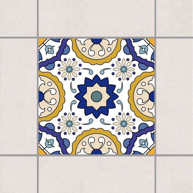 Kök dekoration Portuguese tile panel from 4 Azulejo tiles