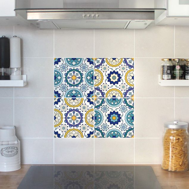 Kakel klistermärken mönster 4 Portuguese Azulejo tiles