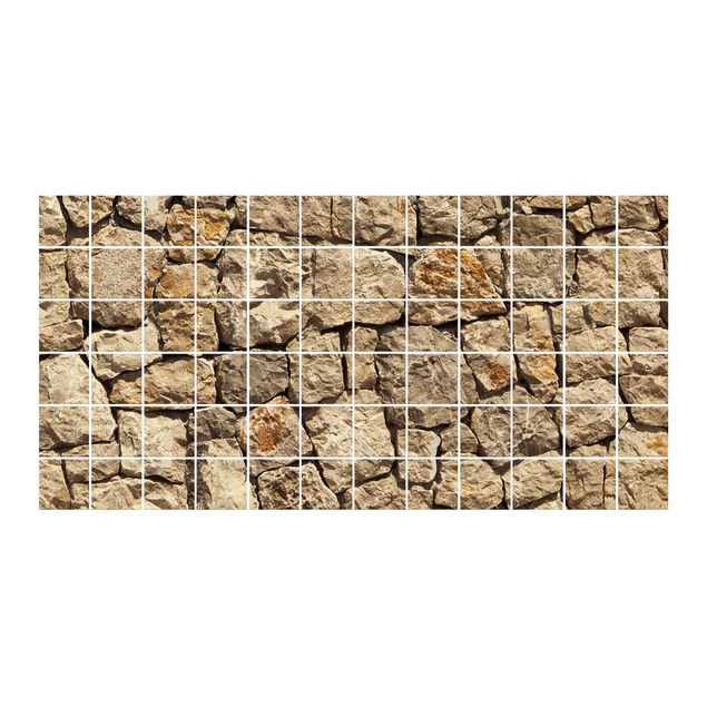 Kakel klistermärken sten utseende Old Cobblestone Wall