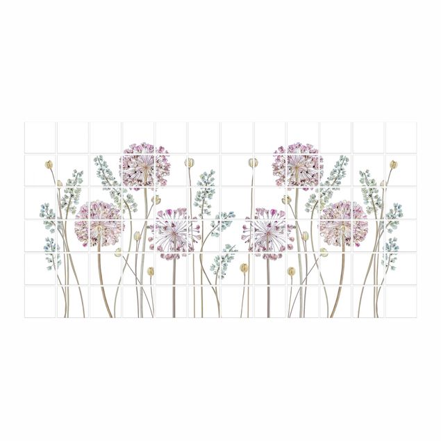 Kakel klistermärken Allium Illustration