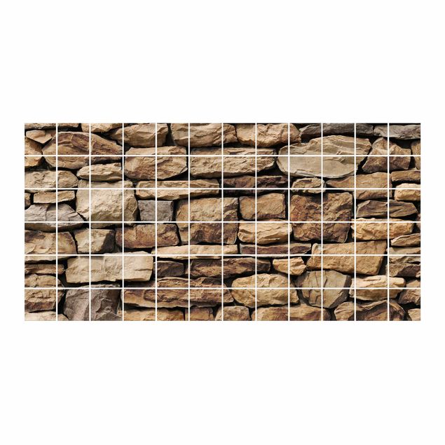 Kakel klistermärken sten utseende American Stone Wall