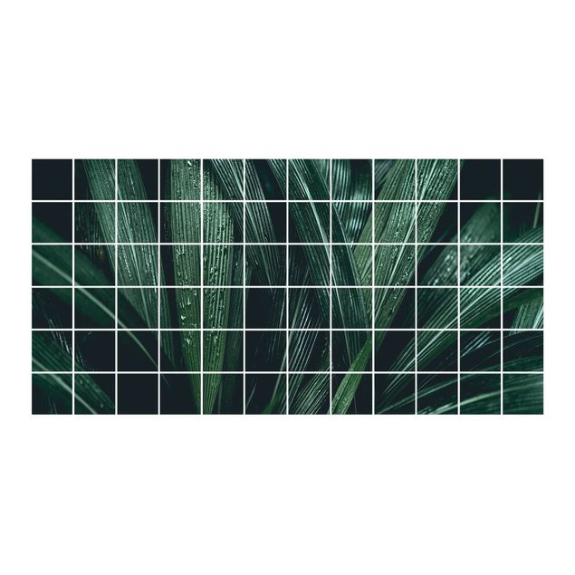 Kakel klistermärken Green Palm Leaves