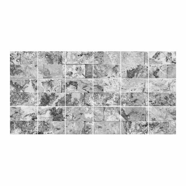 Kakel klistermärken mönster Stone Wall Natural Marble Grey