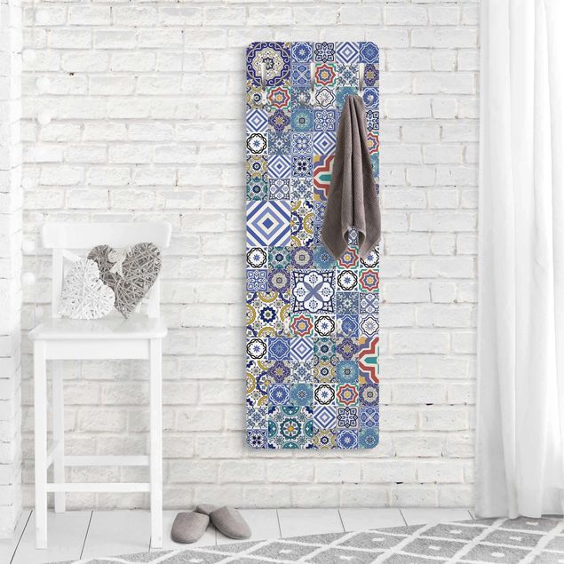 Klädhängare vägg blå Backsplash - Elaborate Portoguese Tiles