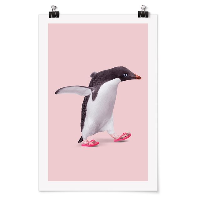Tavlor rosa Flip-Flop Penguin