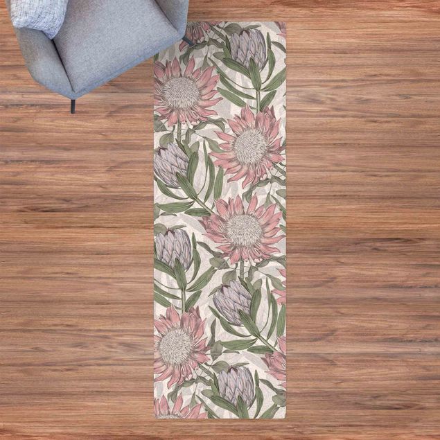 långa mattor Floral Elegance Protea
