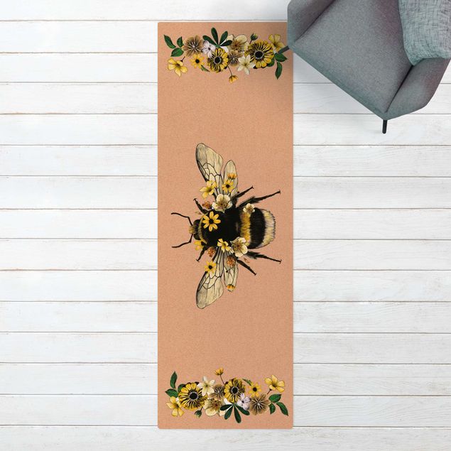 modern matta Floral Bumblebee