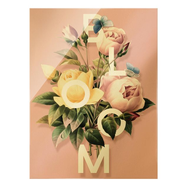 Tavlor rosa Florale Typography - Bloom