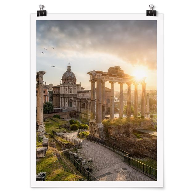 Tavlor arkitektur och skyline Forum Romanum At Sunrise