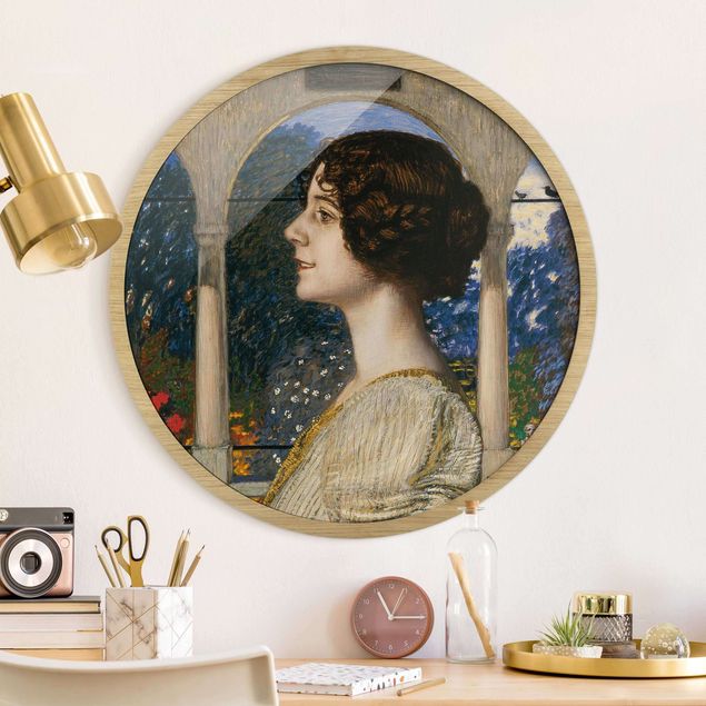 Konststilar Art Deco Franz Von Stuck - Female Portrait